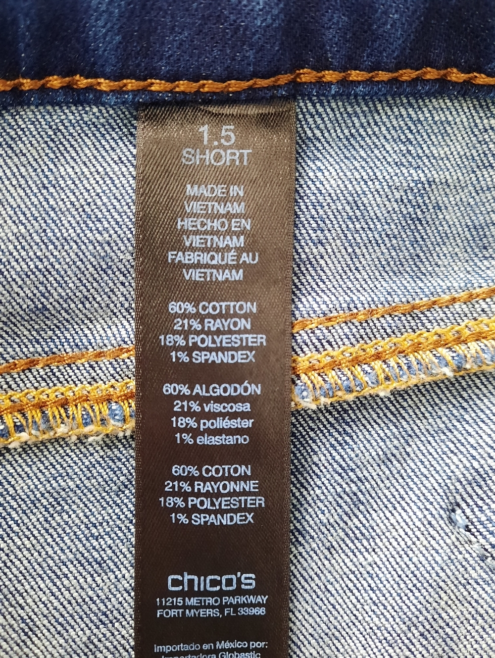Chico's So Slimming Dark Wash High Rise Slim Jeans size 10 Short - Picture 6 of 13